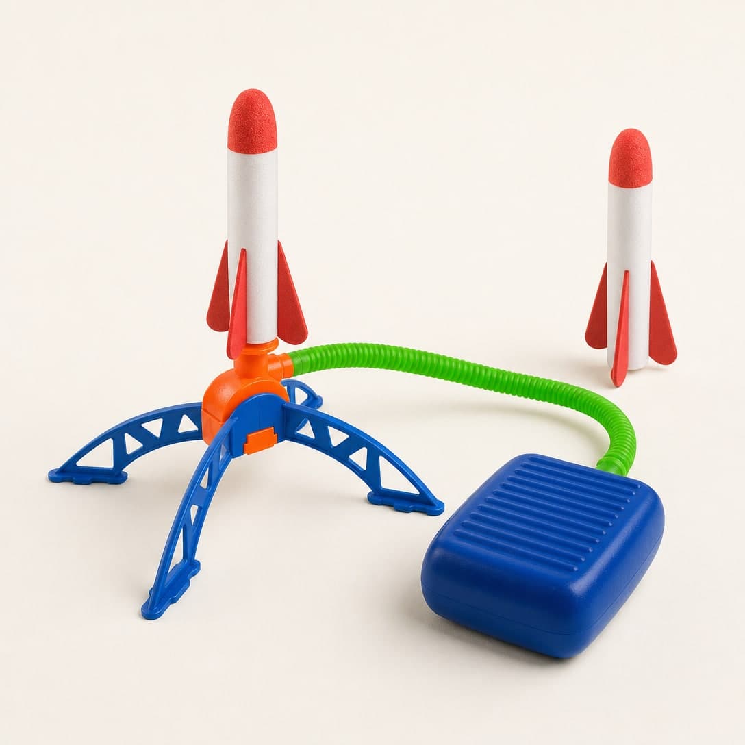 Children's indoor and outdoor soaring rocket outdoor foot stomping launch interactive game activity Flying rocket