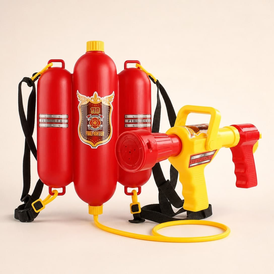 Fireman Backpack Water Gun — High Capacity Soaker