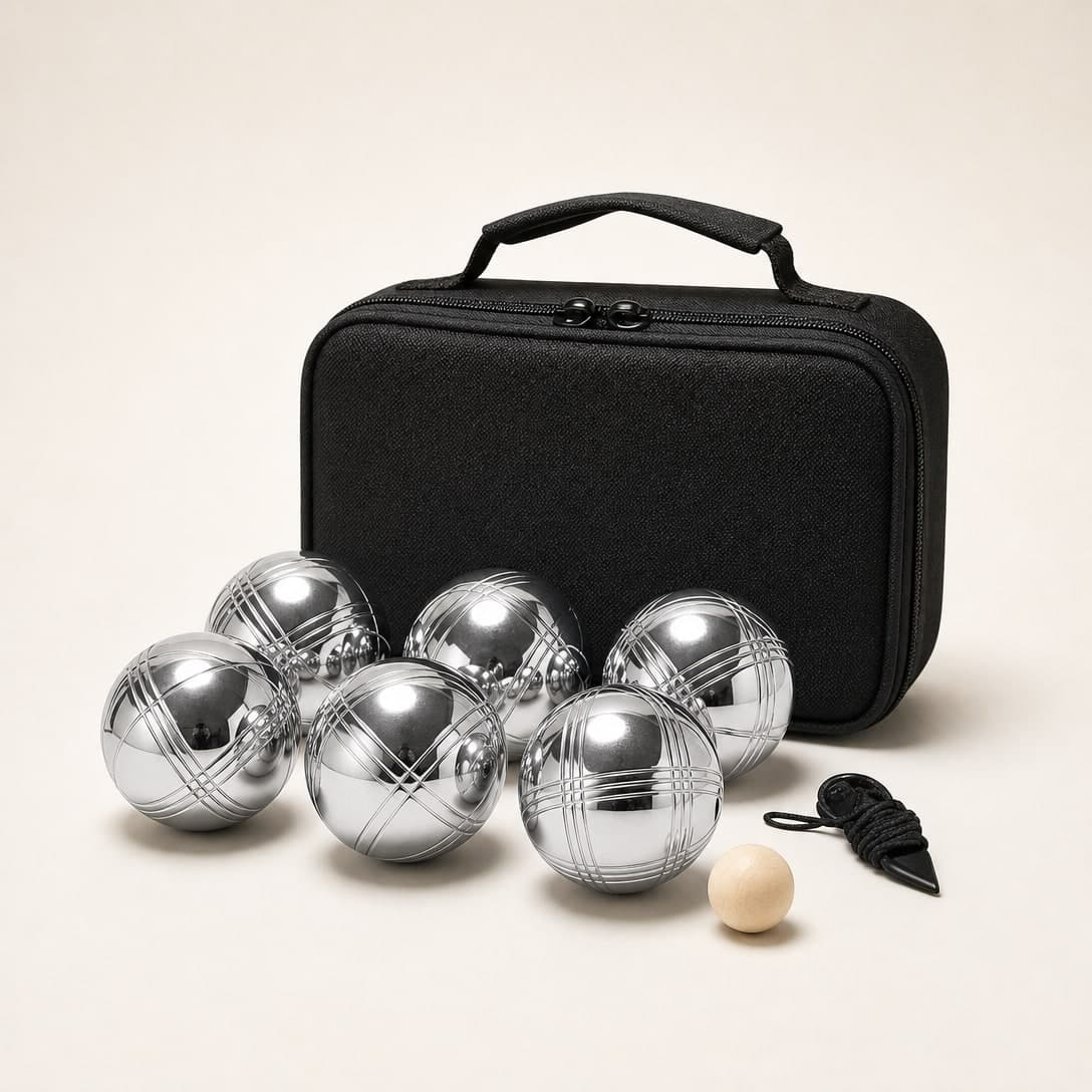 Metal Bocce Ball Set — Complete Pétanque Kit with Carry Case