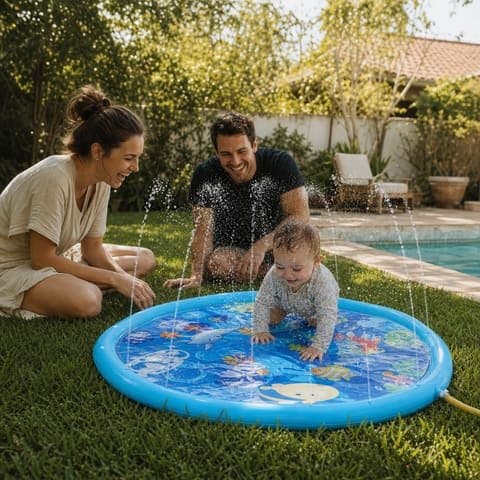 Kids Splash Pad Sprinkler — Inflatable Water Play Mat 3