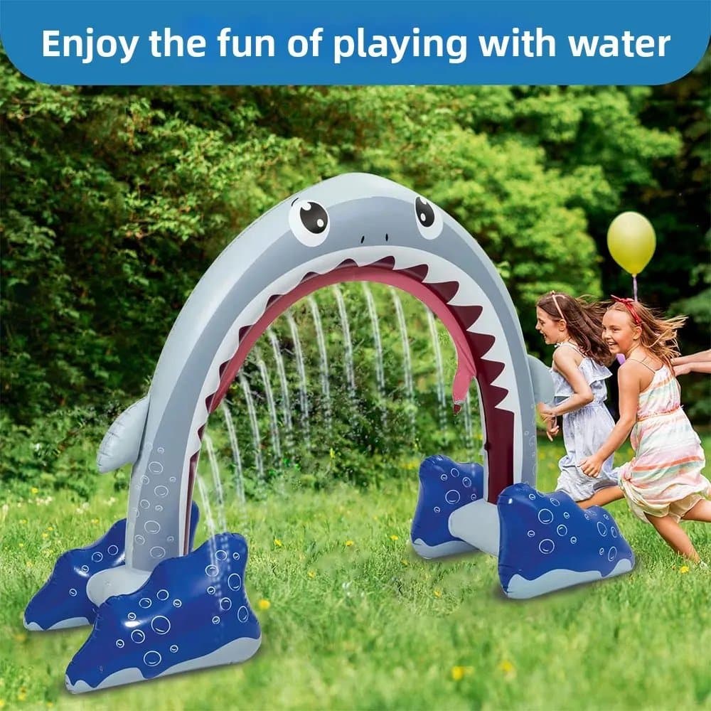 Giant Shark Water Arch — Inflatable Sprinkler