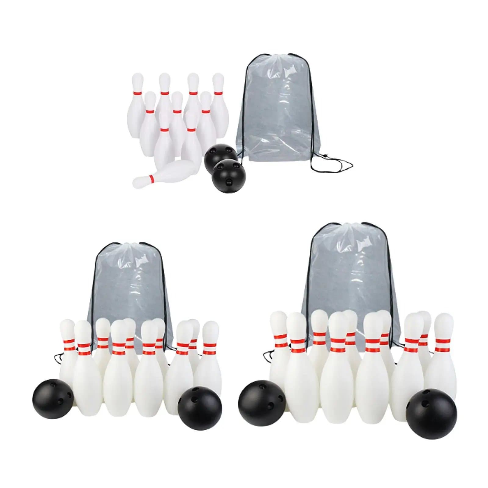 Backyard Bowling Set — 10 Pins, 2 Balls & Storage Bag