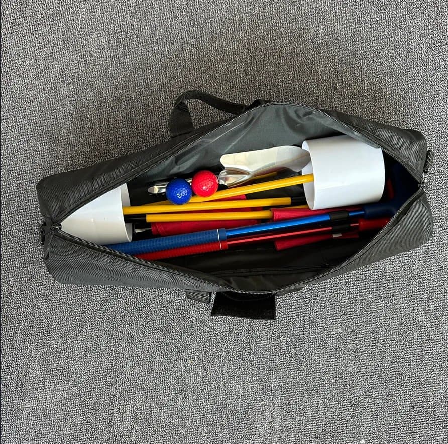 Backyard Mini Golf Set — 2 Putters, Flags & Travel Bag