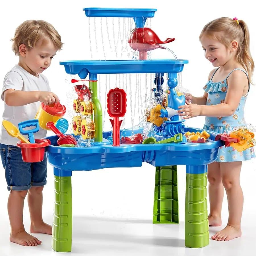 Sand & Water Activity Table — 3-Tier Sensory Play