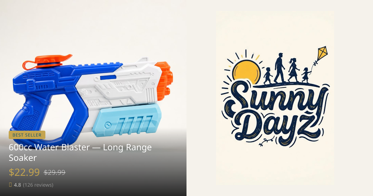 600cc Water Blaster — Long Range Soaker | Sunny Dayz